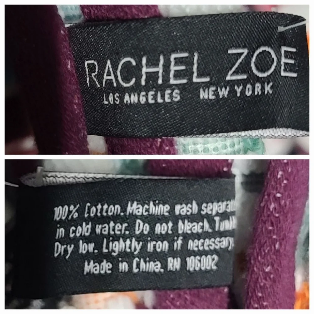 4pc Rachel Zoe Colorful Fall Mosaic 100% Cotton Bath & Hand Towel Set NEW